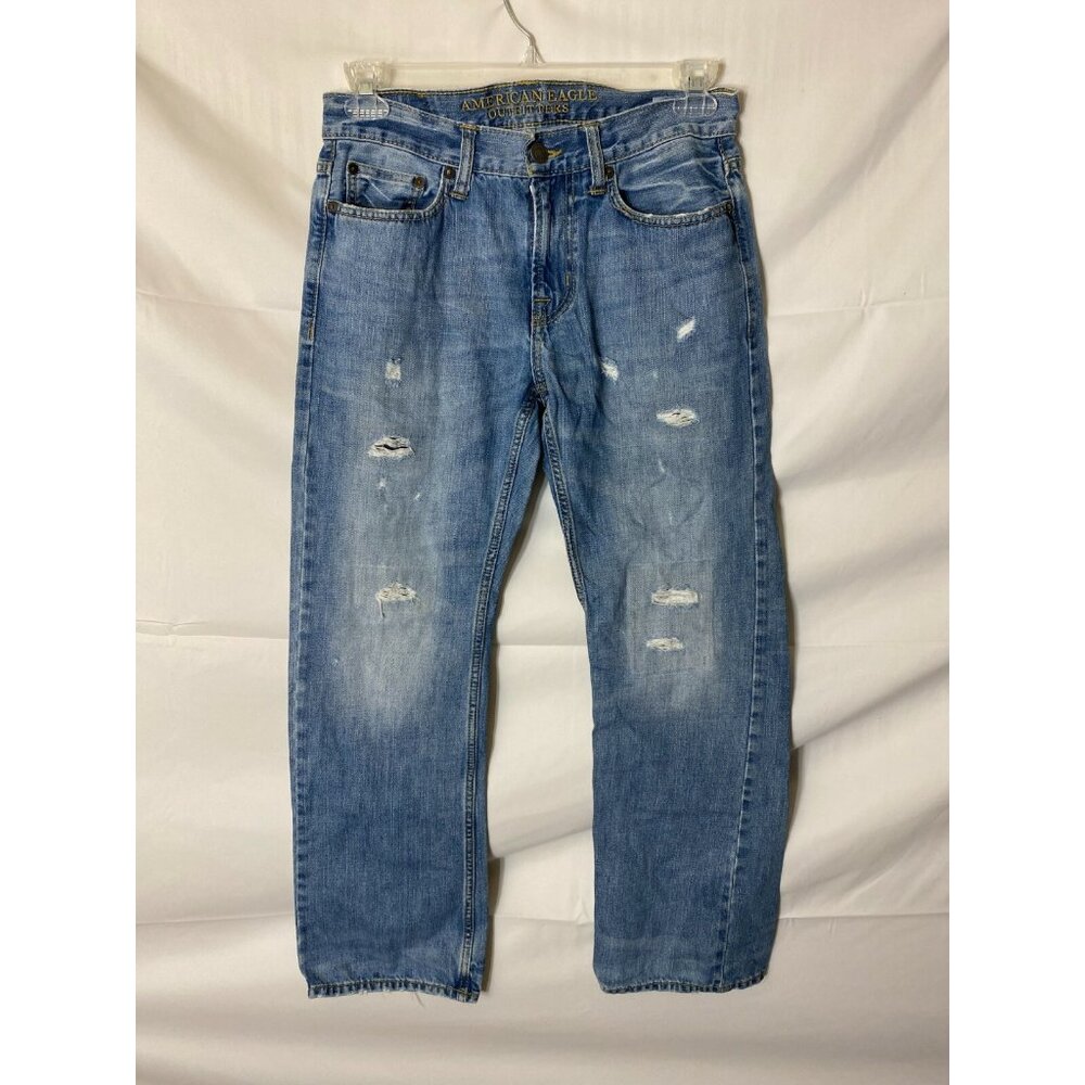 Y2K American Eagle Men’s distressed Destroyed Jeans 28 Waist Teens vintage